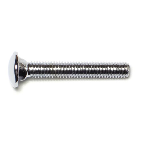 3/8""-16 x 2-1/2"" Chrome Plated Grade 5 Steel Coarse Thread Carriage Head Bumper Bolts 5PK -  MIDWEST FASTENER, 74144